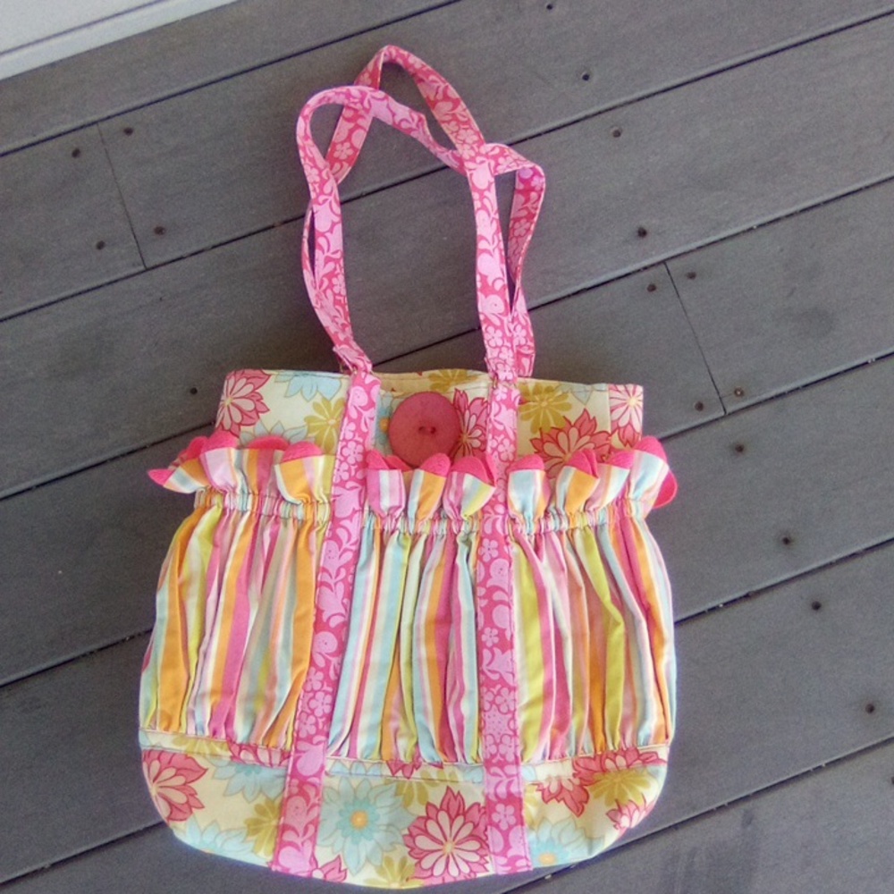 Vibrant Floral Pink Tote Bag - Picture 5 of 8